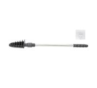 BESPORTBLE Cepillo de Silicona para Inodoro y Baño Mango Largo y Diseño sin Ángulos Muertos Color Negro Cepillo de Limpieza Suave y Flexible para Sanitarios y Rincones Difíciles Adecuado