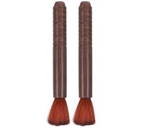 BESPORTBLE Cepillo para Polvo Erhu de Madera y Lana Natural, 2 Piezas, Cepillo de Limpieza para Instrumentos de Cuerda como Violín y Ukelele, Limpieza Profesional y Cuidado Musical