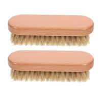 BESPORTBLE Cepillo para Zapatos de Madera Cerdas de Cerdo Juego de 2 Unidades para Limpieza y Pulido de Calzado Adecuado para Botas y Zapatos de Cuero Herramienta Práctica Cuidado del