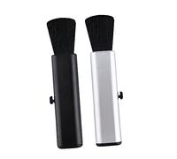 BESPORTBLE Cepillos Plegables Para Limpiar Polvo De Guitarra y Piano, 2 Piezas En Lana, Colores Plata y Negro, Accesorios Portátiles Para Limpieza De Cuerdas y Diapasón En Instrumentos Musicales