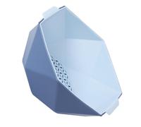 BESPORTBLE Cesta de Drenaje Hexagonal de Doble Capa Desmontable para Cocina, Escurridor Pequeño Azul para Lavar Frutas y Verduras, Cesta Colador Portátil para Uso Doméstico y Almacenamiento