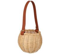 BESPORTBLE Cesta de Mimbre Tejida con Asa de Cuerda Decorativa para Niñas Flores Ligera y Compacta para Bodas y Eventos Estilo Moderno