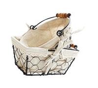 BESPORTBLE Cesta de Rejilla Metálica de Hierro para Escritorio Set de 2 Unidades Cesta de Almacenamiento Rectangular Multiusos para Aperitivos y Artículos Diversos Diseño Ligero Adecuado