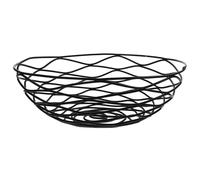 BESPORTBLE Cesta Metálica Negra para Frutas y Verduras Cesta de Alambre Redonda y Resistente para Almacenamiento Cocina Mediano Portátil para Pan y Snacks