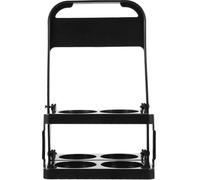 BESPORTBLE Cesta Plegable Portátil para Cerveza Negra de 4 Compartimentos Asa Resistente Estante para Botellas y Portavasos Portátil Adecuado para Transporte y Almacenamiento en Hogar