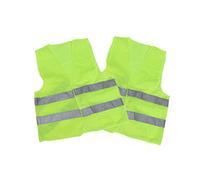 BESPORTBLE chaleco reflectante de seguridad chaleco de trabajo amarillo fluorescente de neón chaleco de alta visibilidad para topógrafo de tráfico de emergencia 2 piezas