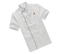 BESPORTBLE Chaqueta De Chef De Manga Corta Blanca Ropa Informal Holgada De Chef Unisex Transpirable y Resistente Al Aceite para Catering, Hotel y Restaurante Talla m