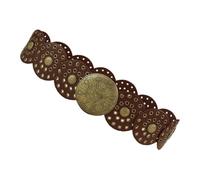 BESPORTBLE Cinturón Estilo Occidental Para Mujer Cinturón Vintage De Disco Hueco Con Hebilla Metálica Diseño Bohemio Para Vestido y Vaqueros De Cintura Ancha