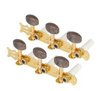BESPORTBLE Clavijas de Afinación para Guitarra Acústica Doradas, Accesorios de Reemplazo Engranajes Abiertos, Material Abs y Metal, Fácil Instalación, Juego de 2 Piezas