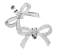 BESPORTBLE Clip de Zapato Decorativo con Lazos y Piedras Brillantes Accesorios Removibles para Mujer para Bodas y