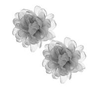 BESPORTBLE Clip para Adornos de Zapatos Diseño de Flores Desmontables, 2 Piezas, Color Gris Claro, Material Resistente, para Damas en Bodas y Ocasiones Obsequios