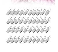 BESPORTBLE Clip para Cortinas de Metal Plateado 9x18 Mm, 100 Piezas, Gancho y Cierre Resistente al Óxido para Cortinas, Estores y Uso Doméstico en Baño, Dormitorio y Sala