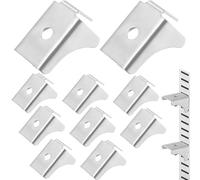 BESPORTBLE Clips de Soporte para Estantes de Gabinete Resistentes y Ligeros 10 Piezas de Acero Superficie Pulida y Estructura Simple para Armarios y Vitrinas