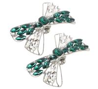 BESPORTBLE Clips para Zapatos Lazo y Gemas de Imitación, Juego de 1 Par, Accesorios Desmontables para Tacones y Zapatos de Mujer, Decoración Elegante para Fiesta y Boda