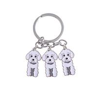 BESPORTBLE Coches Coches Lindo Perro Llavero Metal Coche Llavero Animal Colgante 2020 Graduación Llaveros Niños Regalos de Cumpleaños para Niñas Familia Amigos Estudiantes (Caniche)
