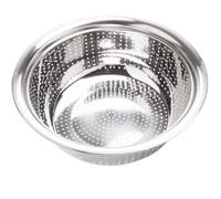 BESPORTBLE Colador Escurridor de Arroz Multifuncional de Acero Inoxidable 24 Cm, Cuenca para Lavar Verduras y Frutas, Cesta de Drenaje Metálica Antideslizante para Cocina Doméstica