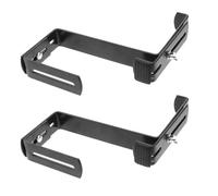 BESPORTBLE Colgador de Macetas de Hierro Negro Diseño Delicado y Superficie Lisa, Gancho Ajustable para Colgar Plantas en Balcón o Salón, 1 Par