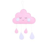 BESPORTBLE Colgante de Fieltro Nube Rosa y Gotas de Lluvia Blancas Decoración Colgante Nórdica para Habitaciones Infantiles Fiestas Cumpleaños y Dormitorios Accesorio Creativo DIY de 1