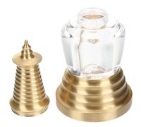 BESPORTBLE Colgante Decorativo de Estupa de Latón Hueco 8 Cm Acrílico de Color Claro Antigua Apariencia para Collares y Manualidades Decoración del Hogar Obsequio Navidad Cumpleaños