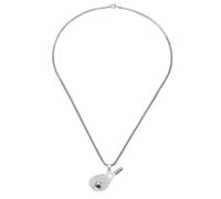 BESPORTBLE Collar Accesorio Decorativo Resistente y Elegante Colgante de Acero Inoxidable Raqueta de Tenis para Hombre para Uso en Festivales y Coche
