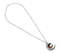 BESPORTBLE Collar Bandera De Palestina Colgante De Luna Creciente En Aleación Para Hombre y Mujer Uso Diario y Eventos Obsequios