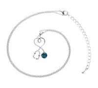 BESPORTBLE Collar Colgante de Estetoscopio en Forma de Corazón, Gargantilla Creativa de Aleación Azul para Mujer, Joyería Médica Adecuado para Doctoras, Enfermeras y Estudiantes, Obsequio
