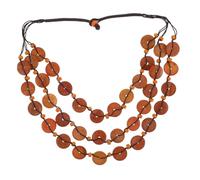 BESPORTBLE Collar De Cáscara Natural Bohemio Multicapa Collar Hecho Mano De Cadena De Suéter Étnico Retro Para Mujer Cuentas y Colgante De Joyería Llamativa Para Fiesta De Playa