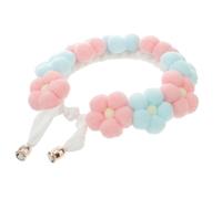 BESPORTBLE Collar de Mascota Cuello Collar de Gatito con Campana Lindo Collar de Cachorro y pañuelo de Perro Basura Collar Tejido a Mano para Mascotas Collar de Gato Mascota Bola de Pelo Blue