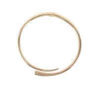 BESPORTBLE Collar de Metal Cuello Abierto Dorado para Mujer Gargantilla Punk Bisagra de Resorte Joyería Moderna para Bodas Playa y Verano