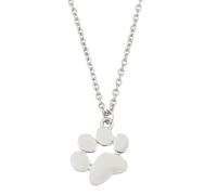 BESPORTBLE Collar de Mujer Colgante de Pata de Perro Plata, Gargantilla de Clavícula Creativa, Joyería de Moda para Uso Diario y Obsequio Especial