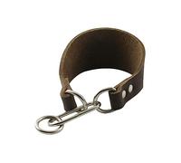 BESPORTBLE Collar De Piel De Vacuno para Perros Ajuste Ancho para Cuellos Delgados Accesorio De Moda De Cuero para Mascotas Café