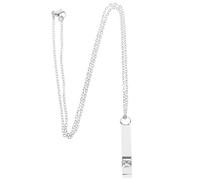 BESPORTBLE Collar Urna para Cenizas de Acero Inoxidable Colgante Conmemorativo para Hombre y Mujer Diseño Abierto Piedra de Abril Joyería Memorial para Cremación 1 Pieza