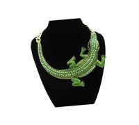 BESPORTBLE Collar Vintage Con Diseño De Cocodrilo Grande y Cristal Incrustado, Cadena De Clavícula Minimalista De Metal, Joyas Para Mujer Ocasiones Obsequios, Elegante y Llamativo, Tamaño Grande