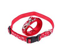 BESPORTBLE Collar y Correa Ajustable Patrón Navideño Accesorios De Mascotas Ideal para Navidad