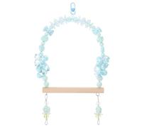 BESPORTBLE Columpio para pájaros - Columpio para Loros con Plataforma de Madera - Accesorio Colgante para jaulas de pájaros, Ideal para cacatúas, periquitos, periquitos y