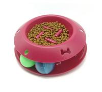 BESPORTBLE Comedero Lento Rodante para Gatos Cuenco con Sonido Cuenco para Comer Lentamente Material Portátil para Viajes Color Aleatorio