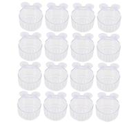 BESPORTBLE Comedero para Acuario 16 Pcs Redondo Acrílico Soporte para Gusanos De Sangre Herramientas De Alimentación