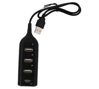 BESPORTBLE Concentrador USB 2.0 de 4 Puertos Negro, Ligero y Plug and Play, Divisor Práctico para Mouse y Teclado en Ordenador