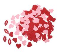 BESPORTBLE Confeti de Papel para Bodas 200 Piezas en Forma de Labios y Corazones Rojos, Accesorios Fotográficos de Confeti para Fiesta de Compromiso y Decoración Romántica de San Valentín