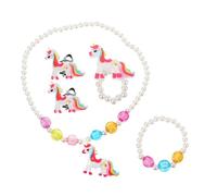 BESPORTBLE Conjunto De Joyas Para Niñas Collar Anillo Pulsera y Pendientes Unicornia Obsequio