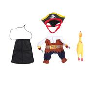 BESPORTBLE Conjunto De Ropa De Piratas para Mascotas Disfraz De Halloween Divertido Talla l para Perros Transformados Disfraz De Cosplay con Pollo Gritando.