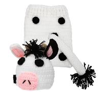 BESPORTBLE Conjunto de Ropa para Fotografía de Ñiño Recién Nacido Traje de Crochet de Algodón Blanco para 100 Días Incluye Gorro Elástico y Pantalones Cálidos Accesorios para Fotos de