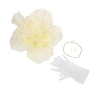 BESPORTBLE Conjunto de Tocados de Flores para Novia Fiesta y Banquete Incluye Tocado Floral Collar y Pendientes para Boda y Despedida de Soltera