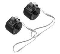 BESPORTBLE Contador de clics de 2 Piezas: Contador de Golpes de béisbol y Golf portátil con Cuerda. Contador de lanzamientos Manual Digital de 4 Piezas para un Seguimiento preciso de la puntuación