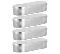 BESPORTBLE Contenedor de Esterilización de Aluminio para Laboratorio, Paquete de 4 Unidades, Portátil con Alto Rendimiento de Sellado para Muestras y Experimentos