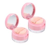 BESPORTBLE Contenedor Para Polvos De Maquillaje Compacto Espejo, 2 Piezas Multiusos Para Colorete y Polvos Sueltos, Práctico Para Viaje y Uso Diario