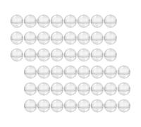 BESPORTBLE Contenedores Transparentes Redondos de 50 Mm para Almacenamiento de Cuentas y Juguetes, 50 Cápsulas Plásticas para Exhibición y Organización en Casa o Eventos Infantiles