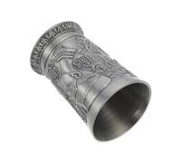 BESPORTBLE Copa Retro de Metal Estilo Antiguo Egipcio para Decoración de Escritorio, Vaso Pequeño Creativo en Acabado Color Peltre, Adorno Vintage para Hogar y Bar