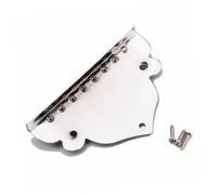 BESPORTBLE Cordal Triangular Chapado de Cromo para Mandolina 8 Cuerdas con Tornillos, Reemplazo para Puente de Mandolina, Accesorio para Instrumentos Musicales, Tamaño 7 X 4,2 Cm