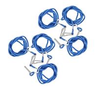 BESPORTBLE Cordones Antipérdida para Guantes Infantiles, 6 Clips Azules para Manoplas de Esquí y Snowboard, Correas Ajustables para Cuello, Accesorios de Seguridad para Deportes al Aire